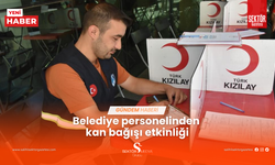 Belediye personeli kan bağışladı