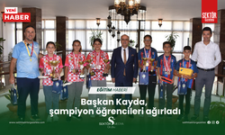 Başkan Kayda, şampiyon öğrencileri ağırladı