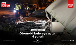 Otomobil bahçeye uçtu: 4 yaralı