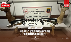 Baskın yapılan evden cephanelik çıktı