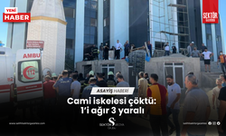 Cami iskelesi çöktü: 1’i ağır 3 yaralı