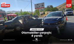 Otomobiller çarpıştı: 4 yaralı