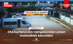 Motosikletin savrulduğu anlar kameraya yansıdı