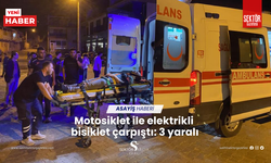 Motosiklet ile elektrikli bisiklet çarpıştı: 3 yaralı