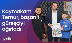 Kaymakam Temur, başarılı güreşçiyi ağırladı