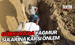 Gökkaya’da yağmur sularına karşı önlem