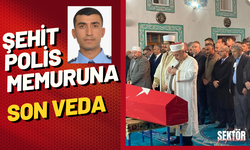 Şehit polis memuruna son veda