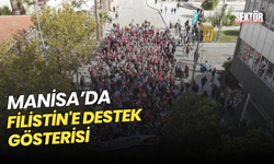 Manisa'da Filistin'e destek gösterisi