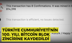 Türkiye Cumhuriyeti’nin 100. yılı, Bitcoin blok zincirine kaydedildi