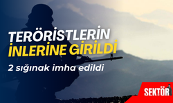 Teröristlerin inlerine girildi, 2 sığınak imha edildi