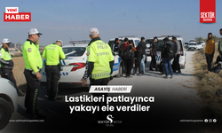 Lastikleri patlayınca yakayı ele verdiler