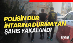 Polisin dur ihtarına durmayan şahıs yakalandı