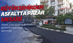 Büyükşehirden  asfaltta pazar  mesaisi