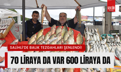 Salihli’de balık tezgahları şenlendi! 70 liraya da var 600 liraya da