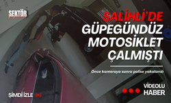 Salihli’de güpegündüz motosiklet çalmıştı