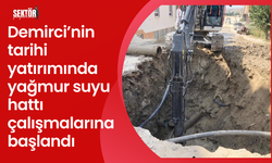 Demirci’nin tarihi yatırımında yağmur suyu hattı çalışmalarına başlandı