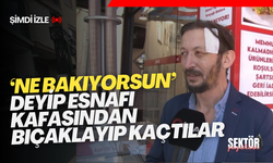 ‘Ne bakıyorsun’ deyip esnafı kafasından bıçaklayıp kaçtılar