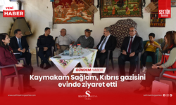 Kaymakam Sağlam, Kıbrıs gazisini evinde ziyaret etti