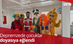 Depremzede çocuklar doyasıya eğlendi