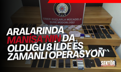 Aralarında Manisa‘nın da olduğu 8 ilde eş zamanlı operasyon