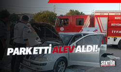 Park etti alev aldı!