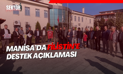 Manisa’da Filistin’e destek açıklaması