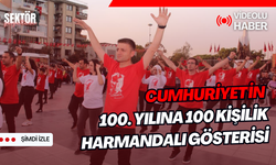 Cumhuriyet'in 100. yılına 100 kişilik harmandalı gösterisi