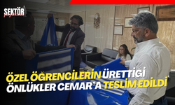 Özel öğrencilerin ürettiği önlükler Cemar’a teslim edildi