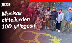 Çiftçiler topladıkları zeytinlerden 100. yıl logosu yaptı