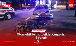 Otomobil ile motosiklet çarpıştı: 2 yaralı