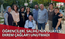 Öğrencileri, Salihli’nin duayeni Ekrem Çağlar’ı unutmadı