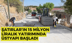 Şatırlar’ın 15 Milyon liralık yatırımında üstyapı başladı