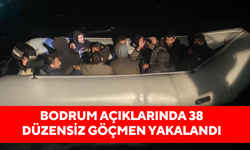 Bodrum açıklarında 38 düzensiz göçmen yakalandı