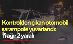 Kontrolden çıkan otomobil şarampole yuvarlandı: 1'i ağır 2 yaralı