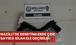 Nazilli'de denetimlerde çok sayıda silah ele geçirildi