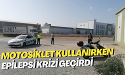 Motosiklet kullanırken epilepsi krizi geçirdi