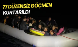 77 düzensiz göçmen kurtarıldı