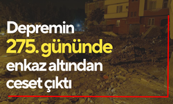 Depremin 275. gününde enkaz altından ceset çıktı