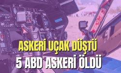 Askeri uçak düştü 5 ABD askeri öldü