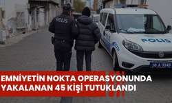 Emniyetin nokta operasyonunda yakalanan 45 kişi tutuklandı