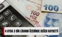 4 ayda 3 bin liranın üzerinde değer kaybetti