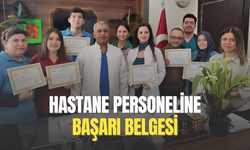 Hastane personeline başarı belgesi