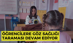 Öğrencilere göz sağlığı taraması devam ediyor