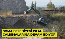 Soma Belediyesi, ıslah çalışmalarına devam ediyor.