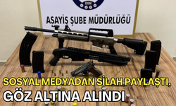 Sosyal medyadan silah paylaştı, göz altına alındı