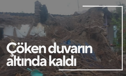 Çöken duvarın altında kaldı