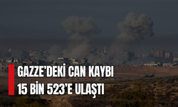 Gazze’deki can kaybı 15 bin 523’e ulaştı