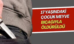 17 yaşındaki çocuk meyve bıçağıyla öldürüldü