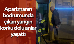 Apartmanın bodrumunda çıkan yangın korku dolu anlar yaşattı