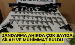 Jandarma ahırda çok sayıda silah ve mühimmat buldu